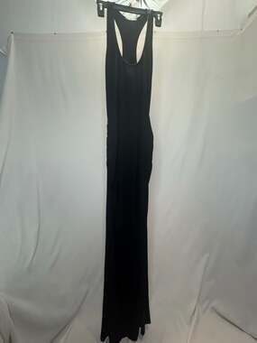 Naked Princess Black Racerback Ruched Side Maxi Dress
